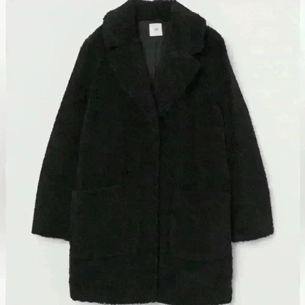 H&M Short Faux Shearling Coat